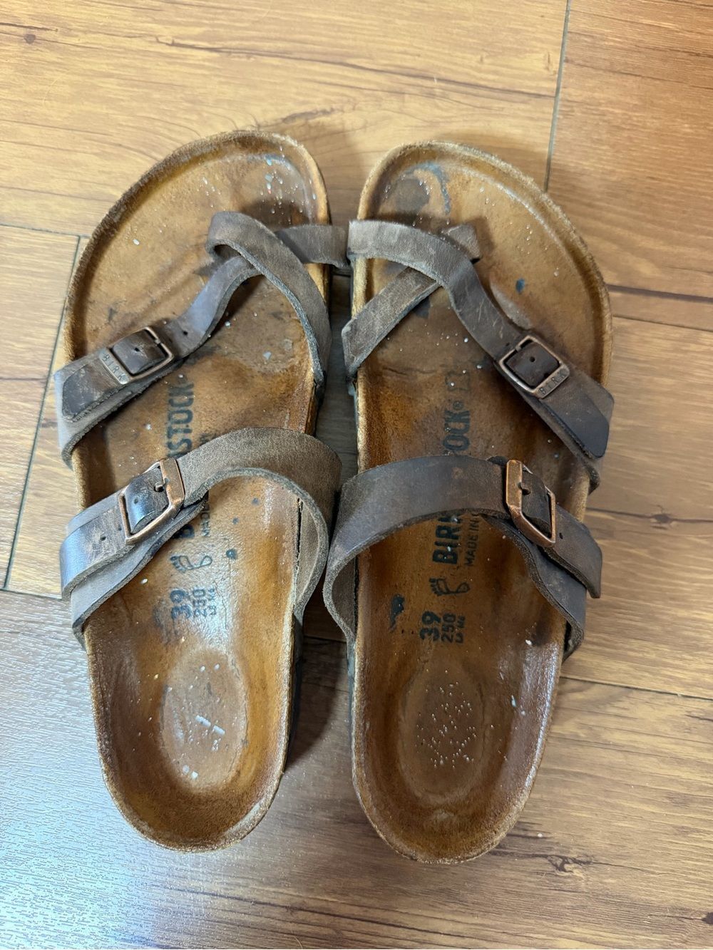 Birkenstock Women's Mayari Sandals Size 39 US 8.5 Brown Strappy Regular Width - Picture 2 of 9